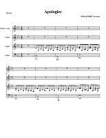 onerepublic apologize too late free downloadable sheet music appologize sheet music