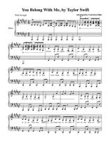 Taylor Swift You Belong With Me Free Downloadable Sheet